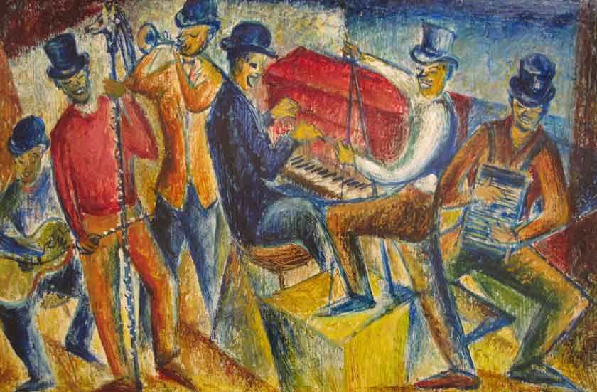The Musicians by John Frawley, Oil 